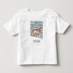 Gray Wolf StandingUtah Kinder Shirts