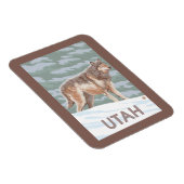 Gray Wolf StandingUtah Magneet (Rechterzijde)