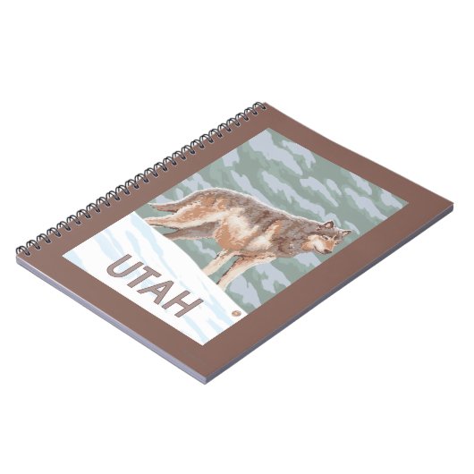 Gray Wolf StandingUtah Notitieboek (Linkerzijde)
