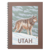 Gray Wolf StandingUtah Notitieboek (Voorkant)
