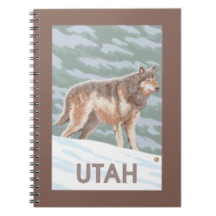 Gray Wolf StandingUtah Notitieboek