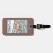 Gray Wolf StandingWyoming Bagagelabel (Voorkant horizontaal)