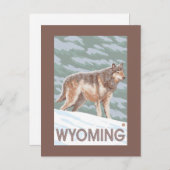 Gray Wolf StandingWyoming Briefkaart (Voorkant / Achterkant)