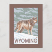 Gray Wolf StandingWyoming Briefkaart (Voorkant)