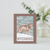Gray Wolf StandingWyoming Briefkaart (Staand voorkant)