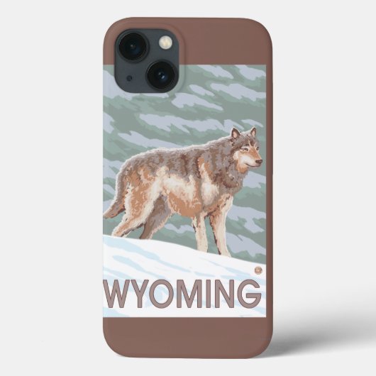 Gray Wolf StandingWyoming Case-Mate iPhone Case (Achterkant)