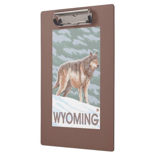 Gray Wolf StandingWyoming Klembord (Links)
