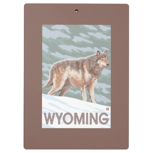 Gray Wolf StandingWyoming Klembord (Achterkant)