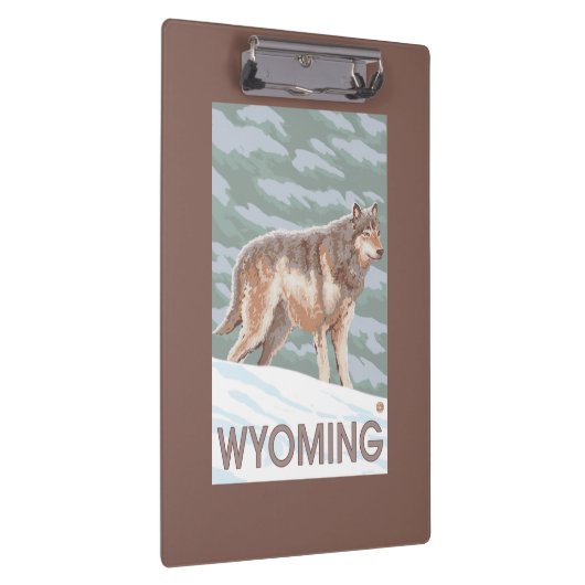 Gray Wolf StandingWyoming Klembord (Rechts)