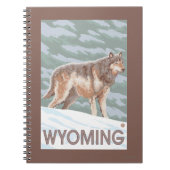 Gray Wolf StandingWyoming Notitieboek (Voorkant)