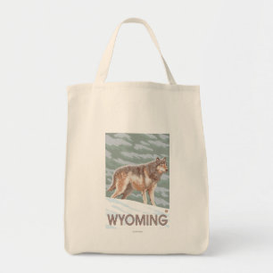 Gray Wolf StandingWyoming Tote Bag