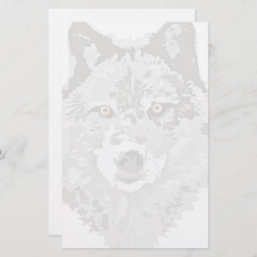 Gray Wolf Stationery Briefpapier (Voorkant / Achterkant)