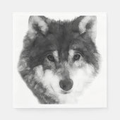 Gray Wolf stijlvol Servet (Voorkant)
