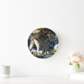 Gray Wolf & Stony Creek Fotoklok Ronde Klok (Huis)