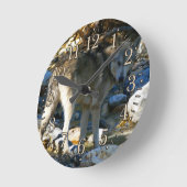 Gray Wolf & Stony Creek Fotoklok Ronde Klok (Hoek)