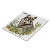 Gray Wolf Tegeltje (Zijkant)