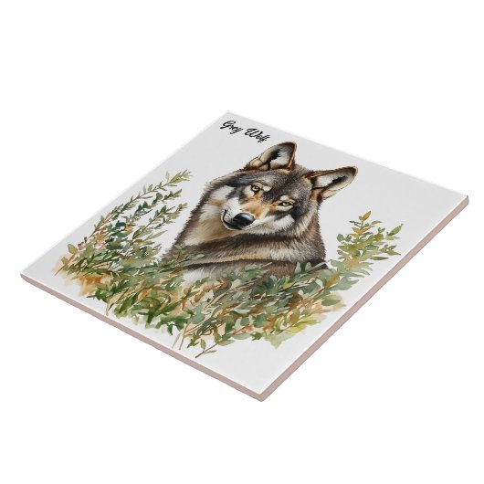 Gray Wolf Tegeltje (Zijkant)
