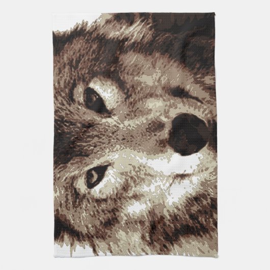 Gray Wolf Theedoek (Verticaal)