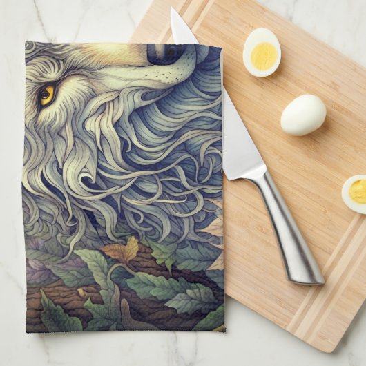 Gray Wolf Theedoek (Quarter Fold)