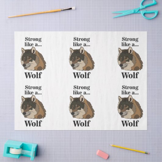 Gray Wolf Tissuepapier (Craft)