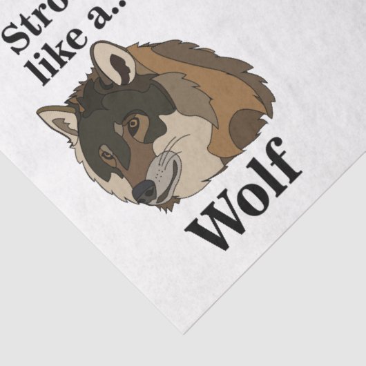 Gray Wolf Tissuepapier (Detail)