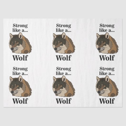 Gray Wolf Tissuepapier (Voorkant)