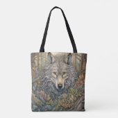 Gray Wolf Tote Bag (Achterkant)