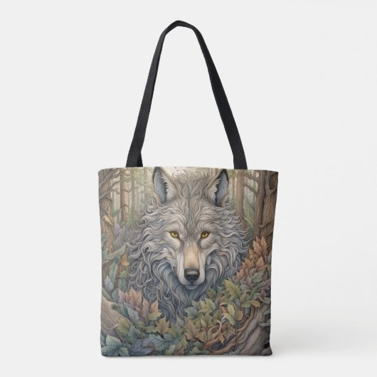 Gray Wolf Tote Bag (Achterkant)
