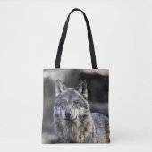 Gray Wolf Tote Bag (Voorkant)