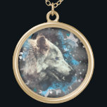*~* Gray Wolf Totem Blue Boho Shaman Round Goud Vergulden Ketting<br><div class="desc">JEWELRY MET INTENTIE (R) - Met een sterk verbeterde juwelen ketting rond en geel verguld. * Ronde GOLD plaagde Boho Bohemian Native American Tribal Shaman GOLD PLATED ROUND KETTING Artistic and abstract Wolf Totem. Als professionele verafgelegen spirituele energiegenezer sinds 2001 heb ik geleerd, ontwikkeld en gebruik gemaakt van de kracht...</div>