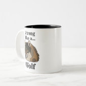 Gray Wolf Tweekleurige Koffiemok (Voorkant links)