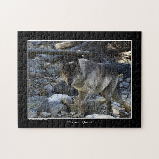 Gray Wolf Wild Animal Puzzle Legpuzzel (Horizontaal)