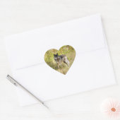 Gray Wolf & Wilderness Foto Gift Hart Sticker (Envelop)