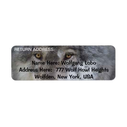 GRAY WOLF Wildlife Return Address Labels (Voorkant)