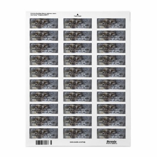 GRAY WOLF Wildlife Return Address Labels (Full Sheet)