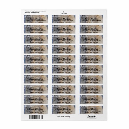 GRAY WOLF Wildlife Return Address Labels (Full Sheet)