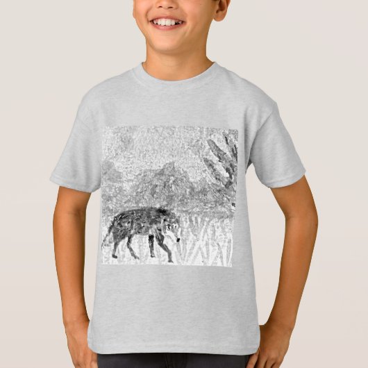 Gray Wolf Wildlife T-shirt (Voorkant)