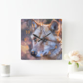 GRAY WOLF WINDOW OF MOGELIJKHEID VIERKANTE KLOK (Huis)