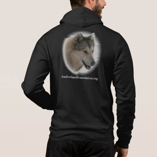 Gray Wolf Zip Fleece Hoodie (Achterkant)