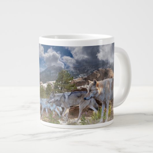 Gray Wolves Family Journey Grote Koffiekop (Voorkant rechts)