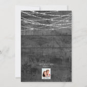 Gray Wood Cute Gay Tidings LGBT Photo Holiday Kaar (Achterkant)