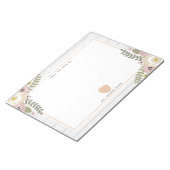 Gray Wood Dusty Floral Pink Apple leraar Notitieblok (Schuin)