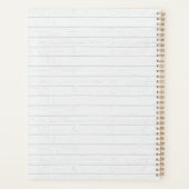 Gray Wood Dusty Floral Teacher Planner (Achterkant)
