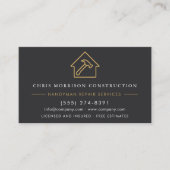 Gray Wood Grain Handyman Visitekaartje (Voorkant)