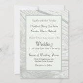 Gray wood Modern Minimalist Rustic Wedding Kaart (Voorkant)