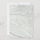 Gray wood Modern Minimalist Rustic Wedding Kaart (Achterkant)