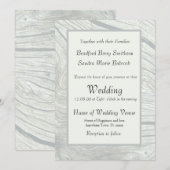 Gray wood Modern Minimalist Rustic Wedding Kaart (Voorkant / Achterkant)