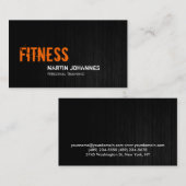 Gray Wood Oranje Personal Trainer Visitekaartje (Voorkant / Achterkant)