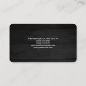 Gray Wood Professional Stijlvol Manuscript Trendy Visitekaartje (Achterkant)