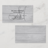 Gray Wood Uniek Origineel Klassiek Professioneel Visitekaartje (Voorkant / Achterkant)